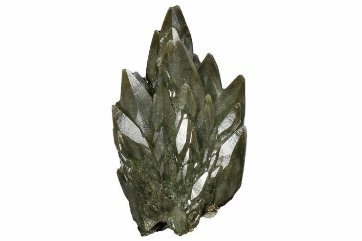 Green-Black Calcite Crystal Cluster - Sweetwater Mine #176295